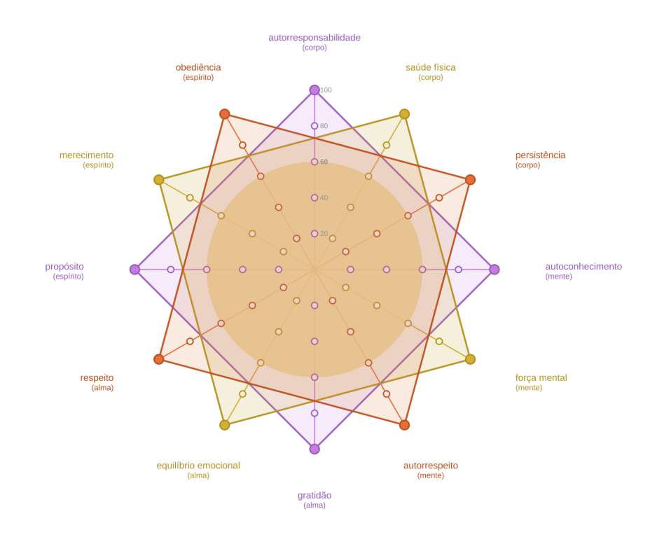 Exemplo de Geometria da Consciência Plena com as 12 habilidades expandidas
